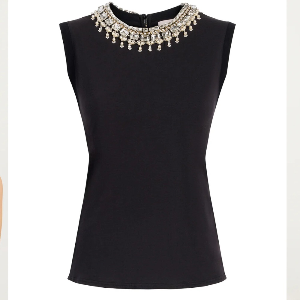 NWT Cinq à Sept Pearl Necklace Brielle Tee